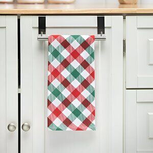5/$20 Red White & Green Plaid Check Christmas Kitchen Towel